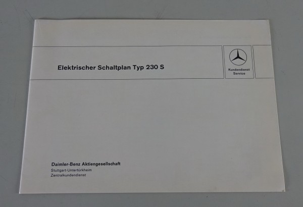 Elektrischer Schaltplan Mercedes-Benz 230 S Heckflosse W111 Stand 05/1966