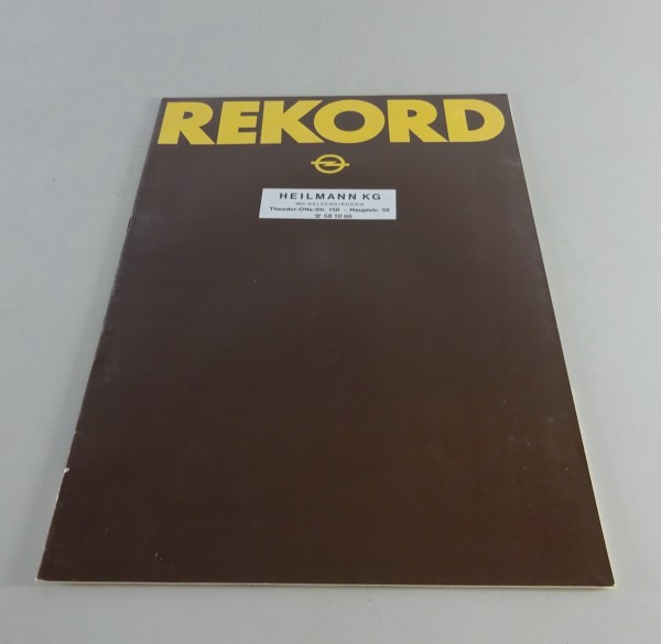 Faltprospekt / Prospekt Opel Rekord E 1 + Technische Daten Stand 08/1980