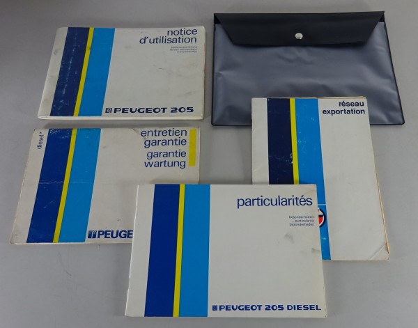 Bordmappe + Betriebsanleitung / Handbuch Peugeot 205 + Diesel Stand 02/1986