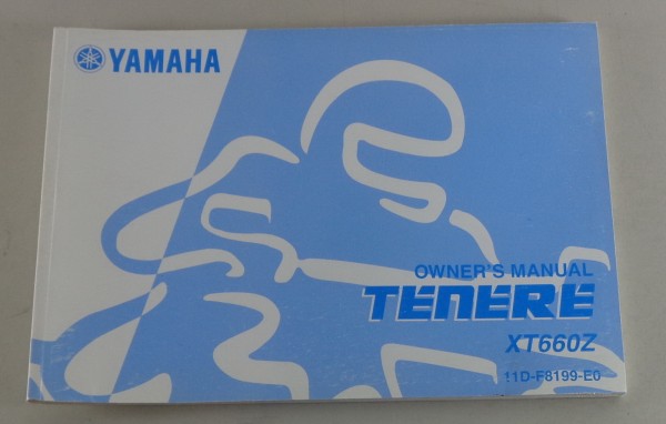 Owner's Manual / Handbook Yamaha Tenere XT 660 Z year 2008