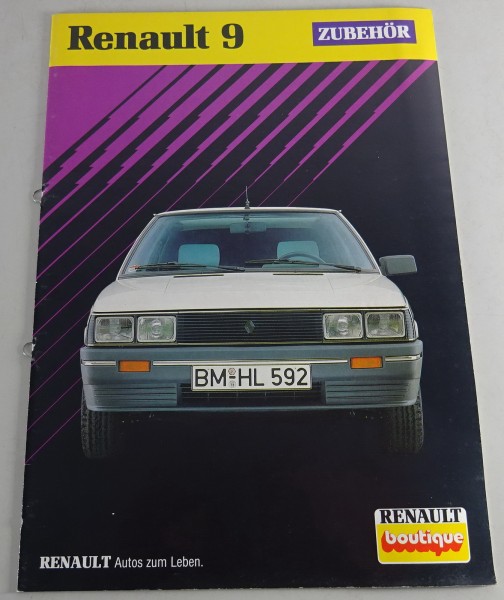 Prospekt / Zubehörkatalog Renault R9 Stand 09/1986