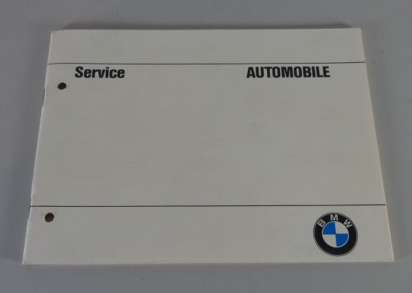 Scheckheft / Serviceheft blanko BMW E3 & E9 2500 / 2800 3.0 + 3.3 Stand 08/1972