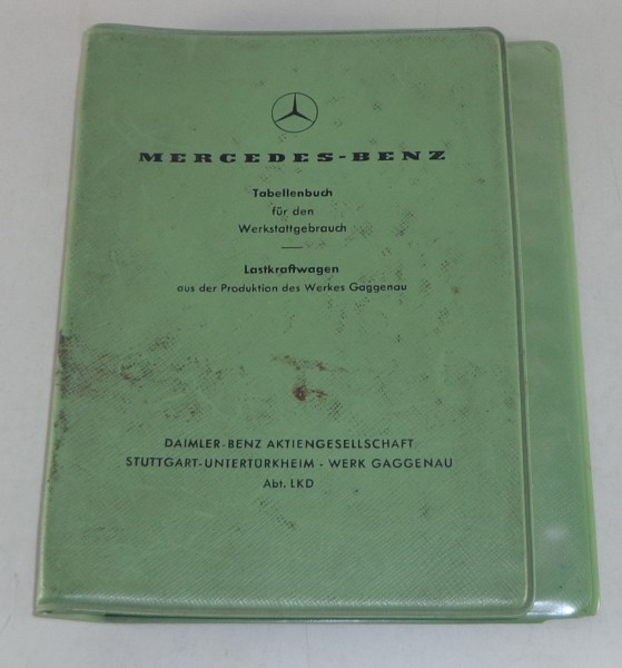 Tabellenbuch Mercedes Benz LKW L 5000 / L 5500 etc. von 05/1960