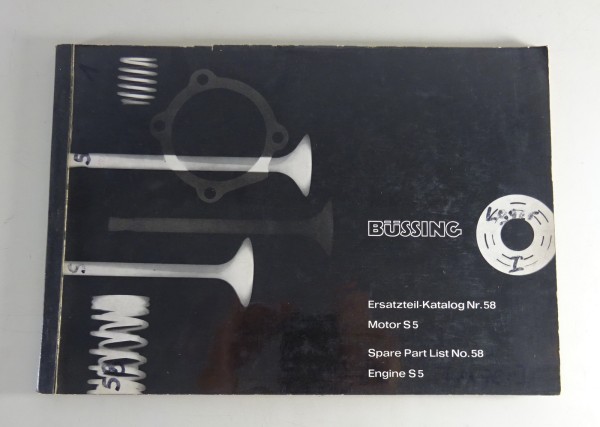 Teilekatalog / Ersatzteilliste Büssing 6-Zyl-Dieselmotor S 5 Stand 02/1960