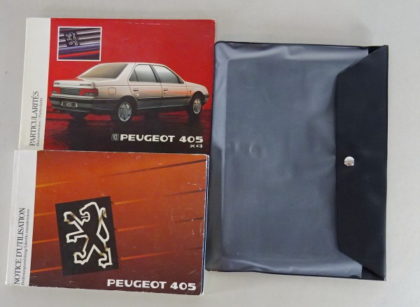 Bordmappe + Betriebsanleitung Peugeot 405 von 1989