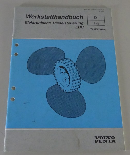 Werkstatthandbuch Volvo Penta Elektronische Dieselsteuerung - TAMD 72P-A 12/1995