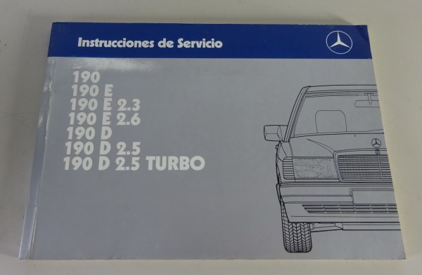 Betriebsanleitung Mercedes-Benz W201 190 - 190 D 2.5 Turbo von 8/1988 - Spanisch
