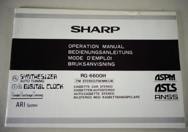 Betriebsanleitung / Operating Instructions Alpine TDM-7543M Cassette Receiver