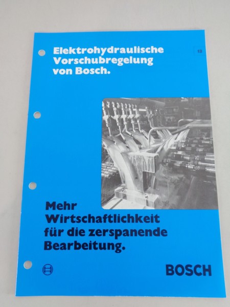 Prospekt / Broschüre Bosch Elektrohydraulische Vorschubregelung