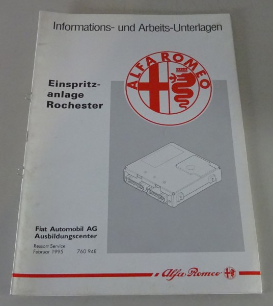 Schulungsunterlage Alfa Romeo 145 / 146 Einspritzanlage Rochester Stand 02/1995
