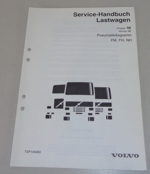 Werkstatthandbuch Volvo LKW FM / FH / NH Pneumatikdiagramm von 2000