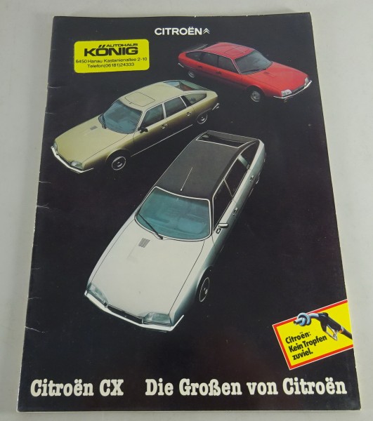 Prospekt / Broschüre Citroën CX | Die großen von Citroën Stand 09/1981