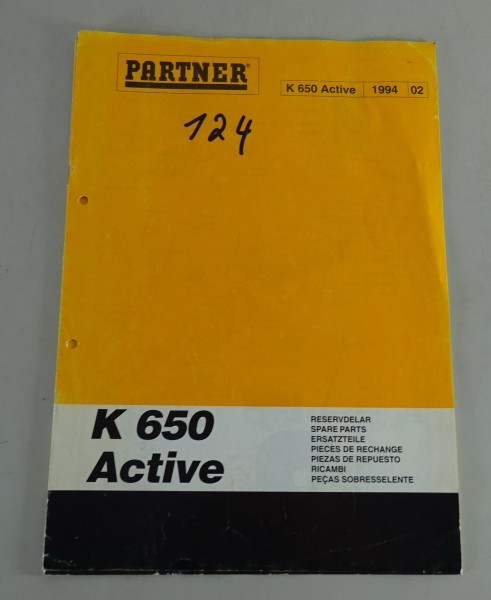 Ersatzteilliste / Ersatzteilkatalog Partner Motorflex K650 Active Stand 1994