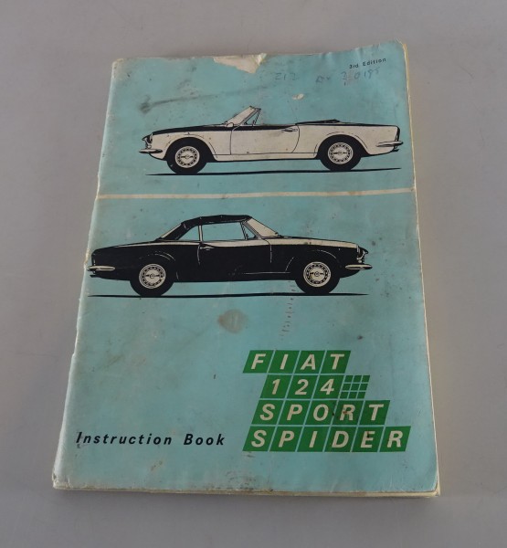 Owner´s Manual / Handbuch Fiat 124 Sport Spider von 06/1968