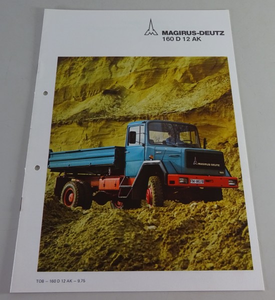 Prospekt / Broschüre Magirus-Deutz LKW 160 D 12 Allrad Kurzhauber Stand 09/1975