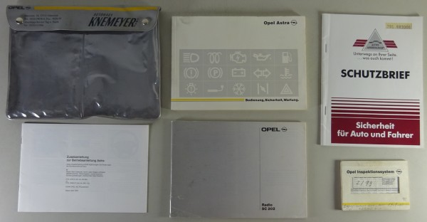 Bordmappe + Betriebsanleitung Opel Astra F Stand 01/1992
