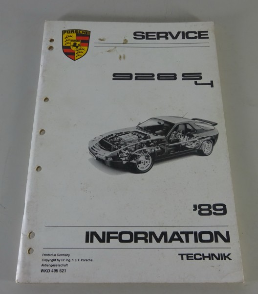 Workshop Manual / Service Information Technik Porsche 928 S4 from 08/1988