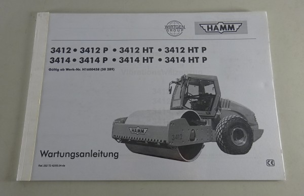 Werkstatthandbuch / Wartungsanleitung Hamm 3412/3414 P / HT / HT P Stand 05/2004