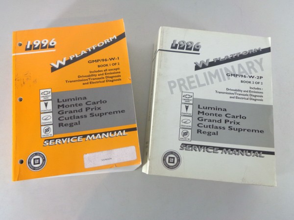 Workshop manual ChevroletLumina, Monte Carlo, Pontiac Grand Prix, etc. from 1996