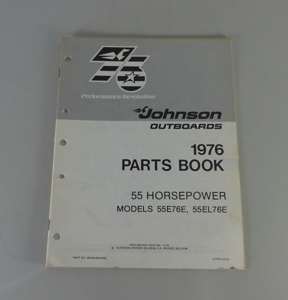 Teilekatalog OMC Johnson Outboards 55 PS Models von 11/1975