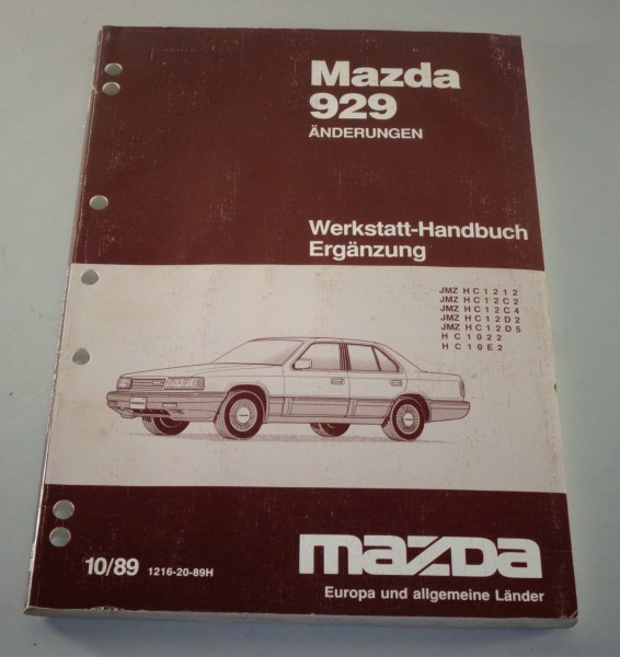 Werkstatthandbuch Mazda 929 Motor Kühlung Automatik-Getriebe etc., Stand 10/1989