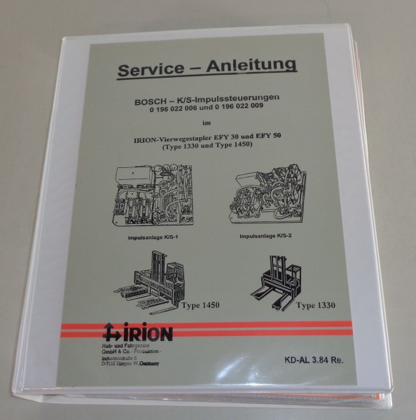 Werkstatthandbuch Irion Gabelstapler Bosch K/S - Impulssteuerung von 1984