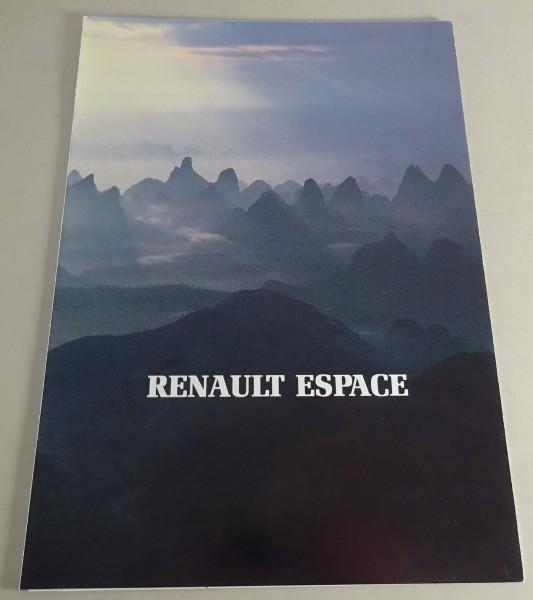 Prospekt / Broschüre Renault Espace II Stand 04/1991