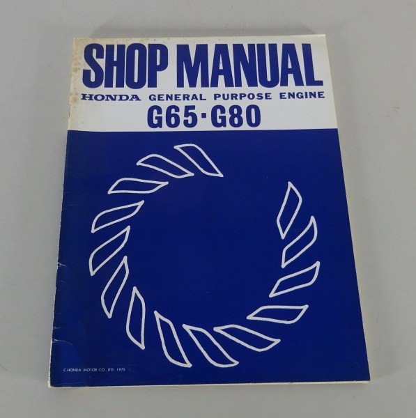 Workshop Manual Honda Purpose Engine G65 / G80 from 1975