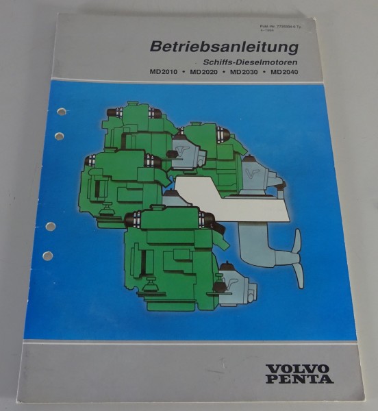 Betriebsanleitung Volvo Penta MD2010 / MD2020 / MD2030 / MD2040 Stand 04/1994