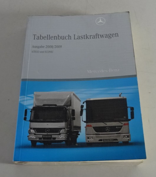 Tabellenbuch Mercedes Benz Atego und Econic Ausgabe 2008 / 2009