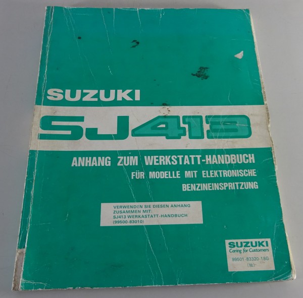 Werkstatthandbuch Anhang | Suzuki SJ 413 mit Elektronischer Benzineinspritzung