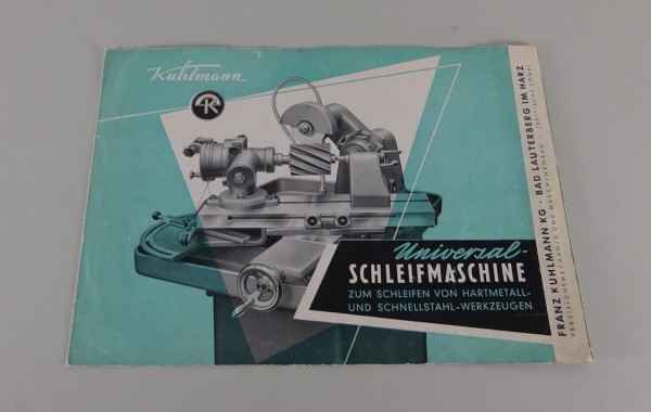 Prospekt / Broschüre Kuhlmann Universal-Schleifmaschine FSM