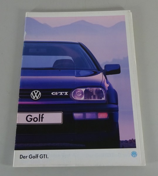 Prospekt / Broschüre VW Golf 3 / III GTI Stand 01/1995