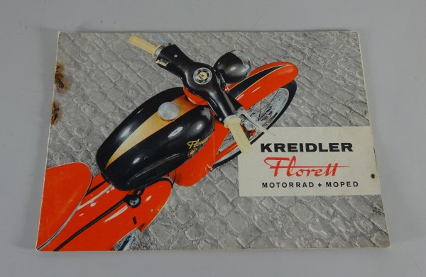 Prospekt / Broschüre Kreidler Florett Motorrad + Moped Stand 1959