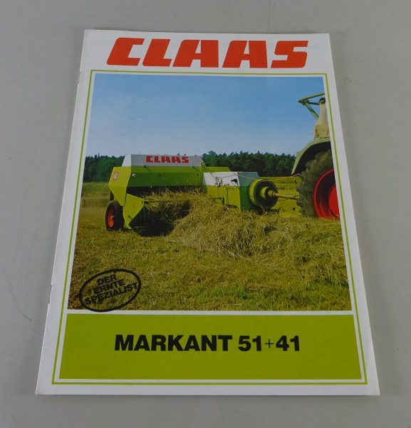 Prospekt / Broschüre Claas Ballenpresse Markant 51 + 41 Stand 09/1982
