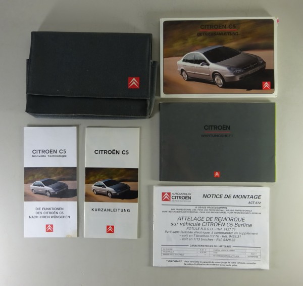 Bordmappe + Betriebsanleitung Citroen C5 von 10/2001