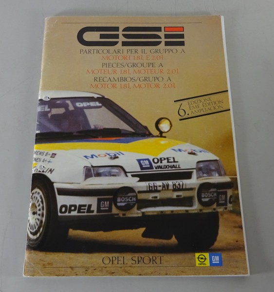 Prospekt / Broschüre Opel Kadett GSi Gruppe A Rallye Motorsport Stand 03/1987