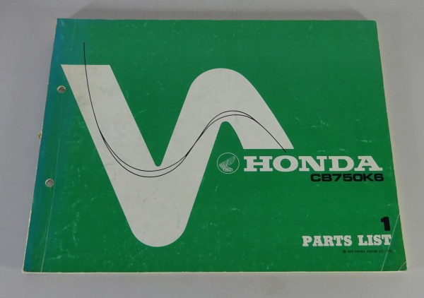 Teilekatalog / Spare Parts List Honda CB 750 K6 Stand 1975