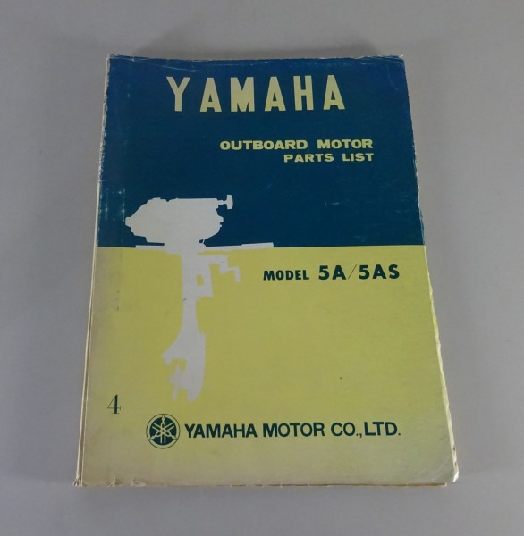 Teilekatalog / Parts List Yamaha Außenborder 5A / 5AS Stand 03/1973