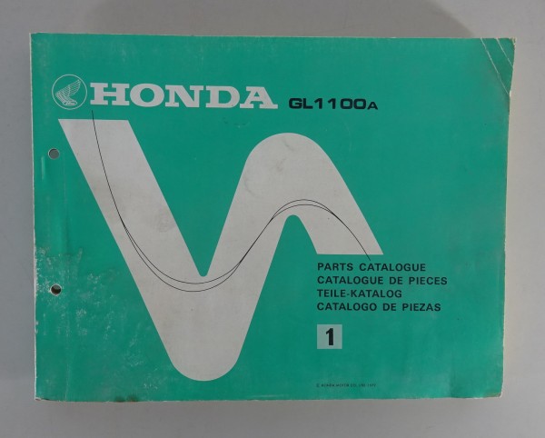 Teilekatalog / Ersatzteilliste /Parts List Honda Goldwing GL 1100 / SC2 von 1979