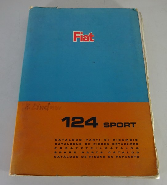 Teilekatalog / Parts catalog Fiat 124 Sport Coupé + Spider Stand 12/1966