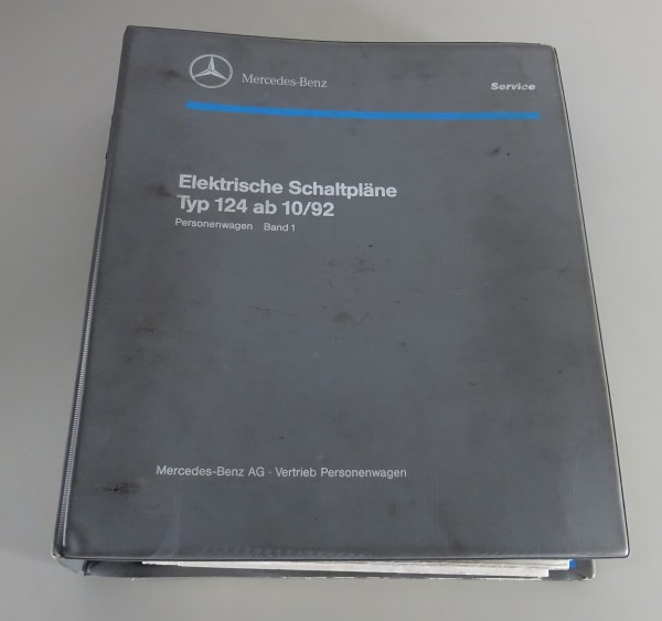 Werkstatthandbuch / Elektrische Schaltpläne Mercedes W124 MOPF1 ab 09/1989
