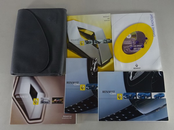 Owners Manual / Handbook + Wallet Renault Clio II Typ B Phase 2 from 12/2002