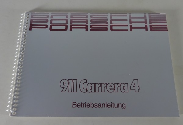 Betriebsanleitung / Handbuch Porsche 911 Carrera 4 Typ 964 Modell 1989 original