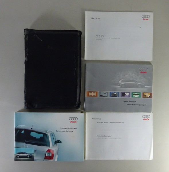 Bordmappe + Betriebsanleitung Audi A4 B6 Avant incl. Quattro Stand 05/2002