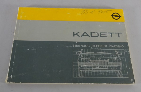 Betriebsanleitung / Handbuch Opel Kadett E von 04/1986