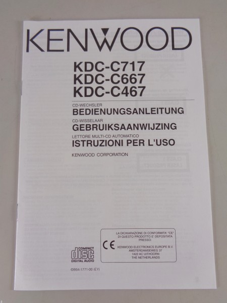 Betriebsanleitung / Instruzioni per L'uso Kenwood KDC-C717/-C667/-C467