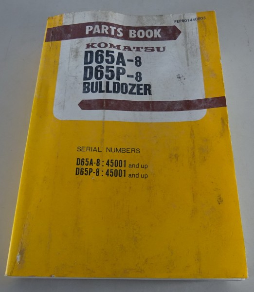 Parts Catalogue / Teilekatalog Komatsu Bulldozer D 65A-8 / D 65P-8 Stand 08/1989