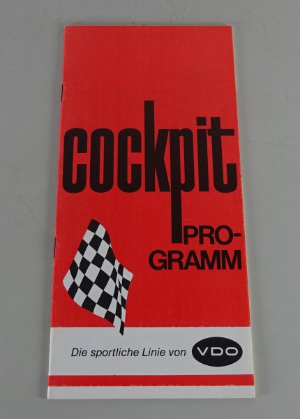 Prospekt / Broschüre VDO PKW-Instrumenten-Programm / Cockpit Programm 70er Jahre