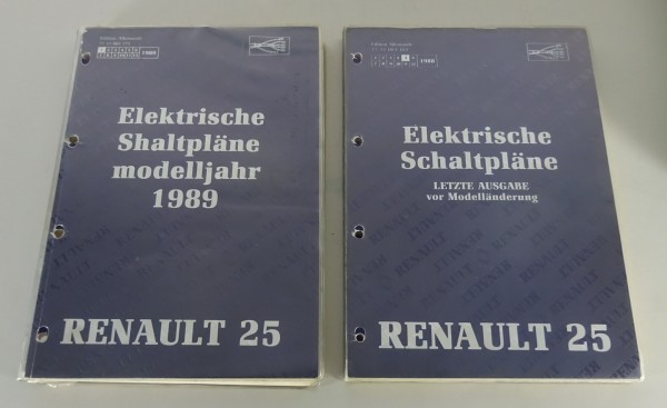 Werkstatthandbuch Elektrische Schaltpläne 2 Bände Renault 25 / R25 von 1988-1989